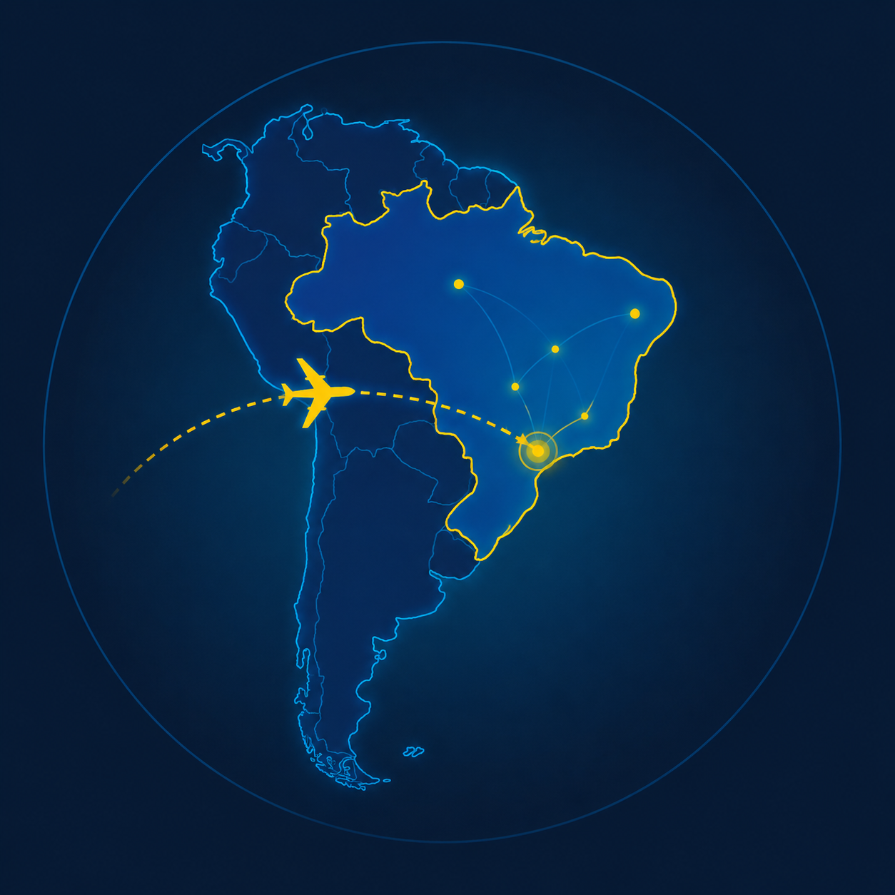 Ruta hacia Brasil